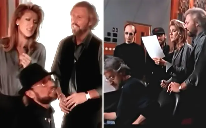 Bee Gees and Céline Dion's heartwarming friendship revealed in behind-the-scenes footage