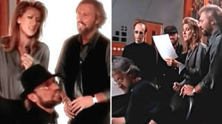 Bee Gees and Céline Dion's heartwarming friendship revealed in behind-the-scenes footage