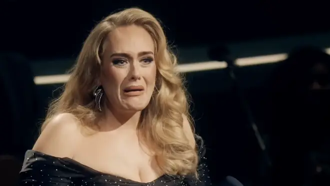 A tearful Adele
