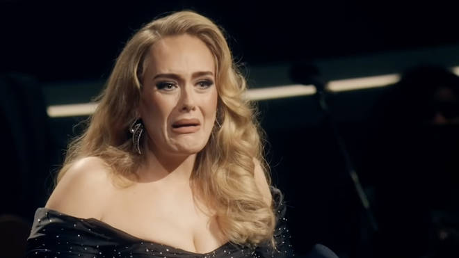 A tearful Adele