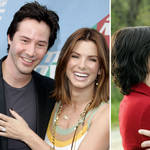 Keanu Reeves and Sandra Bullock are longtime friends and starred in The Lake House together (right)