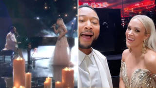 Carrie Underwood and John Legend team up for festive ‘Hallelujah’ duet