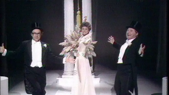 Angela Rippon with Morecambe & Wise