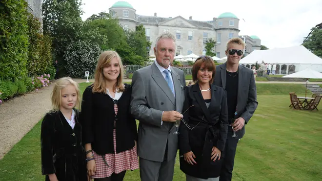 Roger Taylor with his family in 2008 (left to right: Lily, Lola, Sarina and Rufus)