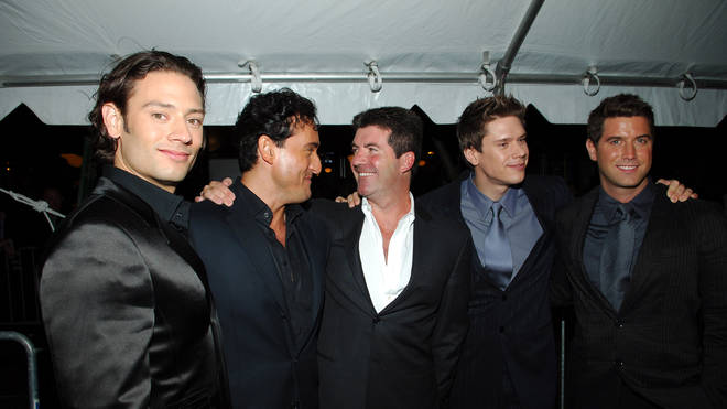 Simon Cowell with Carlos Marin and Il Divo