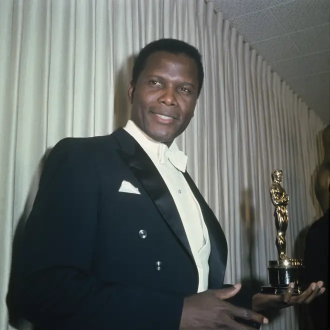 Sidney Poitier With his Oscar in 1964