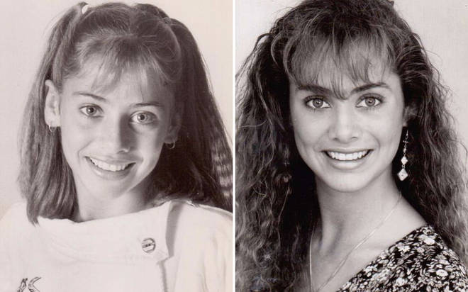 Two headshots of a young Natalie Imbruglia in pursuit of an acting career.