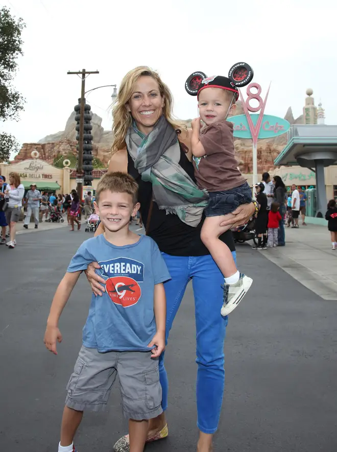 Sheryl Crow and her sons Wyatt and Levi in 2012