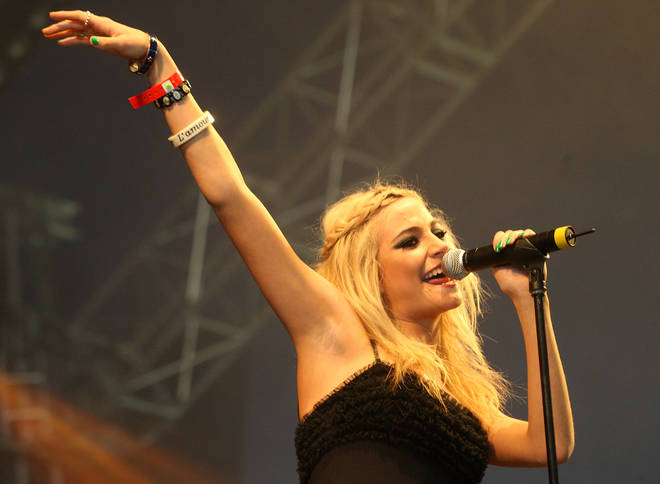 Pixie Lott perform at her first ever music festival, the Isle of Wight Festival in 2009. (Photo by Danny Martindale/WireImage)