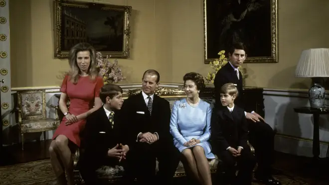 Royal Family At Buckingham Palace in 1972