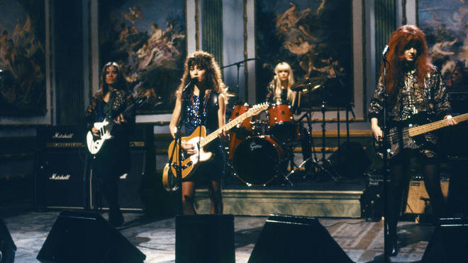 The Bangles performing on sketch show Saturday Night Live in 1988. (Photo by NBCU Photo Bank/NBCUniversal via Getty Images via Getty Images)