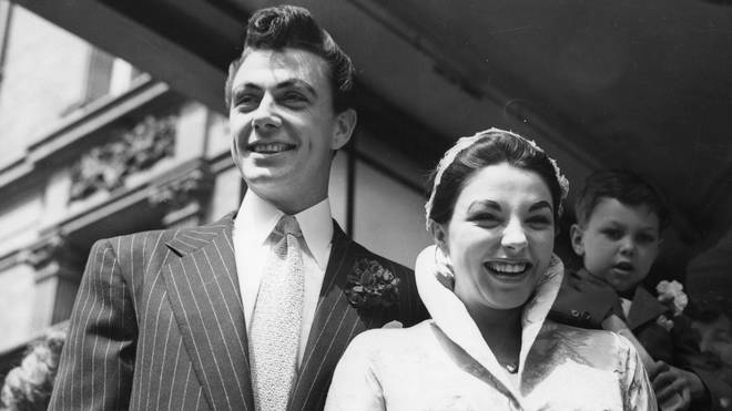 Joan Collins and first husband Maxwell Reed