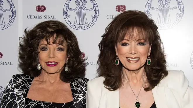 Joan Collins with sister Jackie (right)