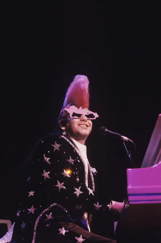 Elton was the first ever inductee into the Madison Square Garden Hall Of Fame. (Photo by Ebet Roberts/Redferns)