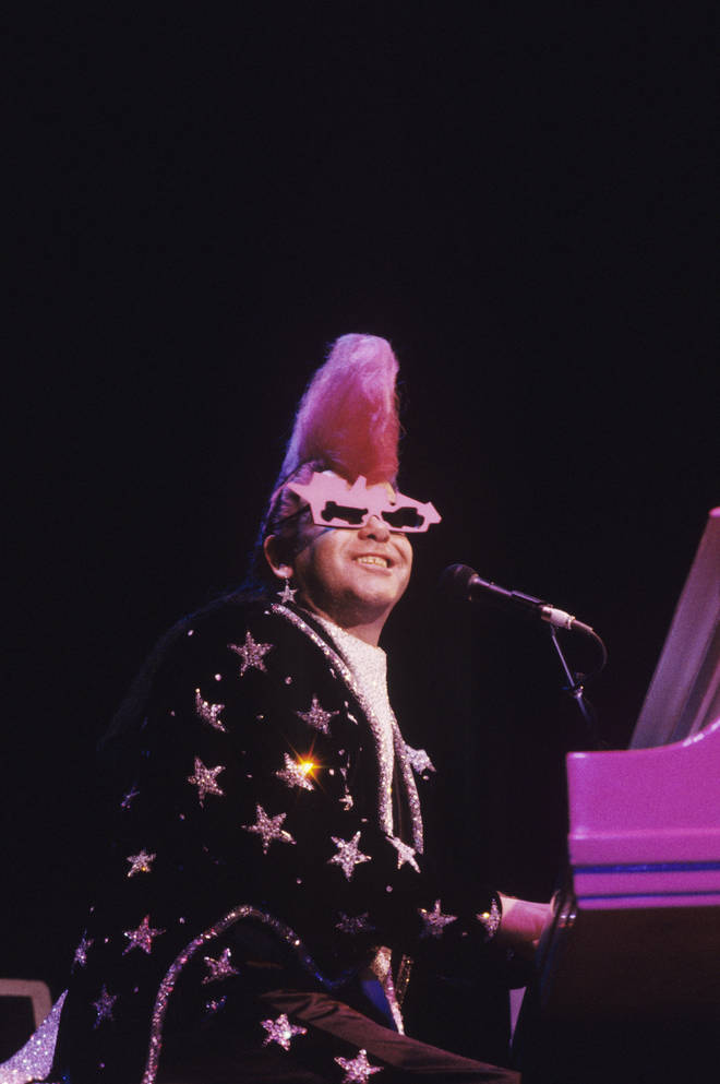 Elton was the first ever inductee into the Madison Square Garden Hall Of Fame. (Photo by Ebet Roberts/Redferns)