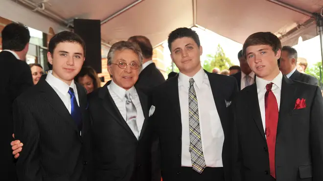 Frankie Valli with sons Emilo, Francesco and Brando in 2010