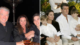 Pierce Brosnan and wife Keely and sons Paris and Dylan