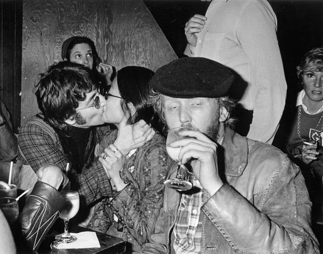 Nilsson and Lennon (here in 1974) would have a creative but also self-destructive friendship. (Photo by Michael Ochs Archives/Getty Images)