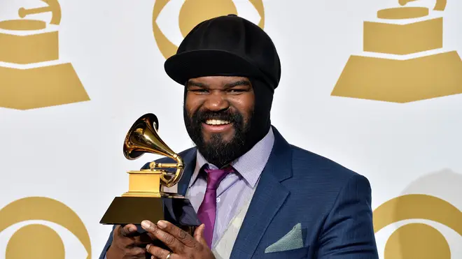 Gregory Porter with his first Grammy in 2014