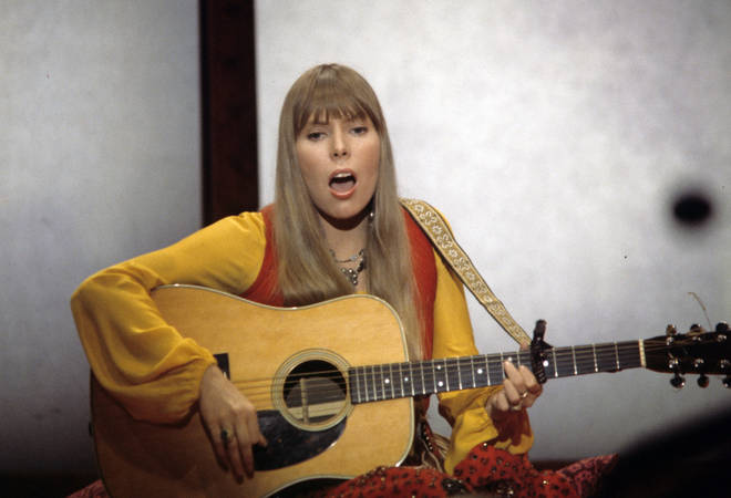 Joni Mitchell performing on The Johnny Cash Show in 1969. (Photo by ABC Photo Archives/Disney General Entertainment Content via Getty Images)