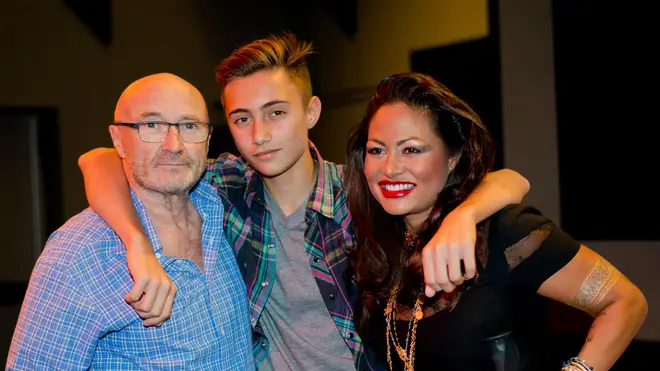 Nicholas Collins with his parents