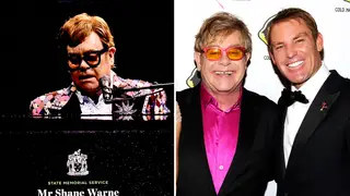 Elton John and Shane Warne