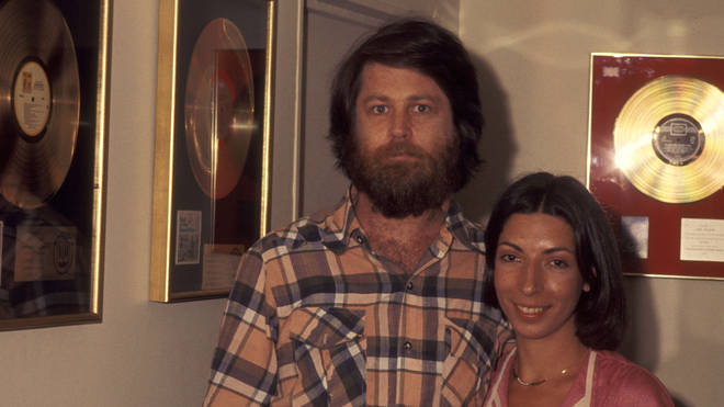 Brian Wilson and his then-wife Mary in 1977