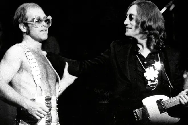 Elton was "starstruck" after meeting his hero John Lennon for the first time in 1973.