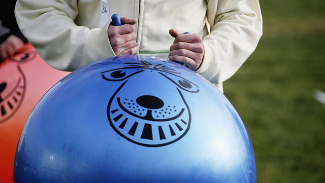 Brighton Seafront Hosts Space Hopper Race