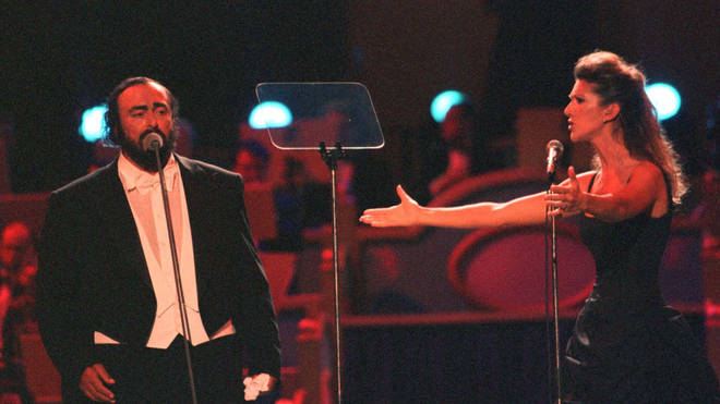 Céline Dion duetted with Pavarotti in 1998