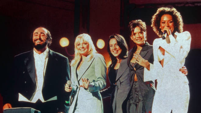 The Spice Girls sung with Pavarotti at a concert in 1998