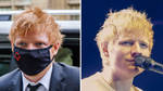 Ed Sheeran outside court and in concert