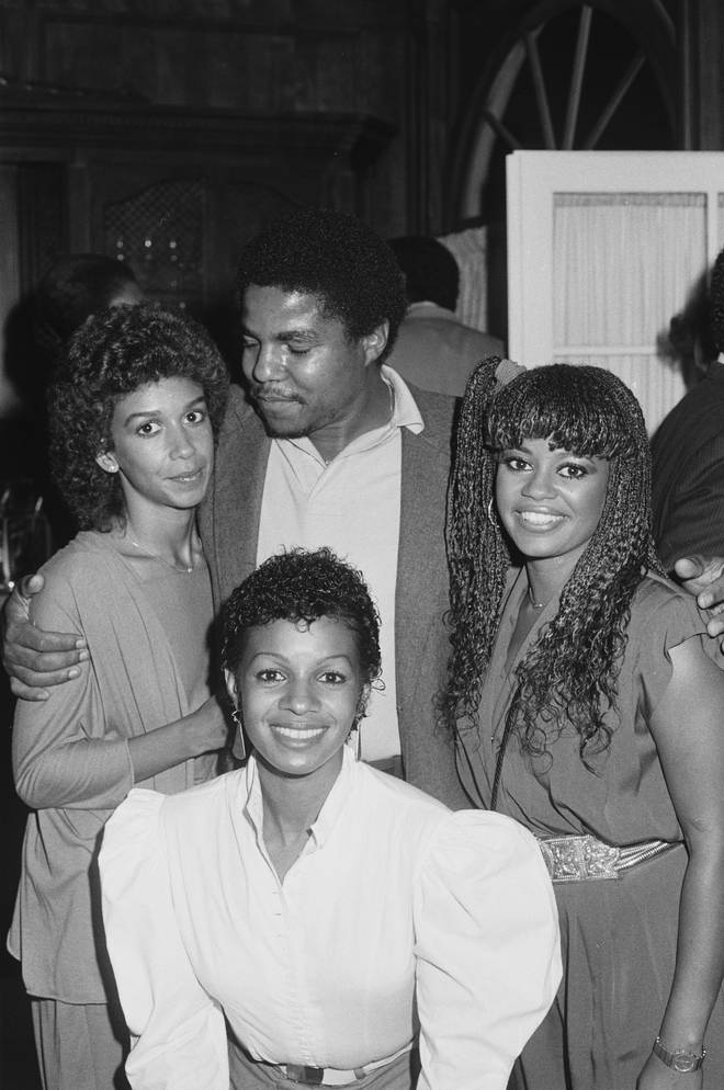 Delores (left) with Tito, Brenda Harvey-Richie and Rebbie Jackson