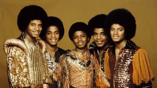 The Jacksons (L-R) Jackie Jackson, Marlon Jackson, Randy Jackson, Tito Jackson and Michael Jackson