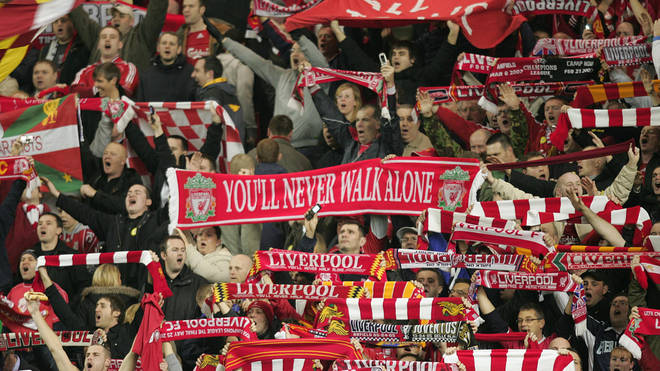 Liverpool FC fans at Anfield Stadium