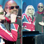 Stevie Wonder presented Eurythmics with the Outstanding Contribution to Music award at the 1999 BRIT Awards.