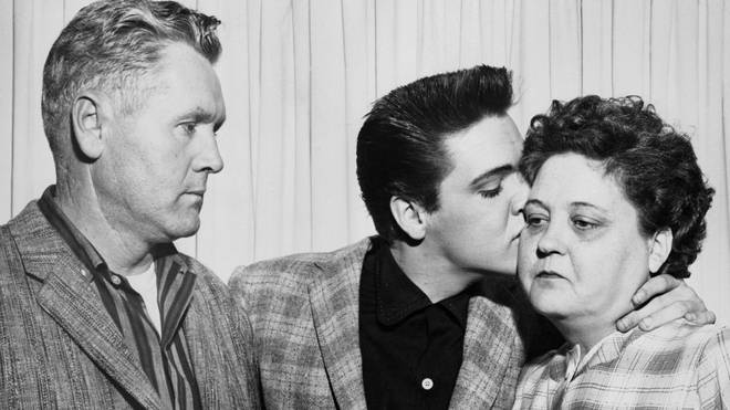 Elvis Presley with His Parents