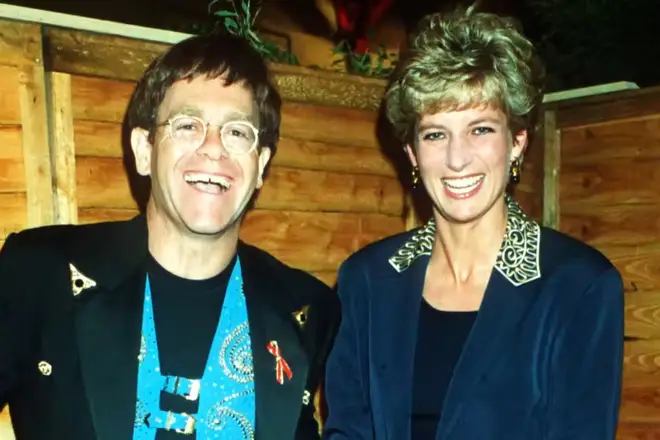 Diana, Princess of Wales with Sir Elton John in 1993.