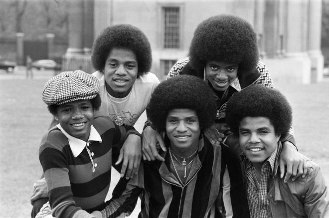 Diana Ross inducted Jackie Jackson, Jermaine Jackson, Marlon Jackson, Michael Jackson, and Tito Jackson in the Rock and Roll Hall of Fame in 1997. Pictured, The Jackson 5 in 1977.
