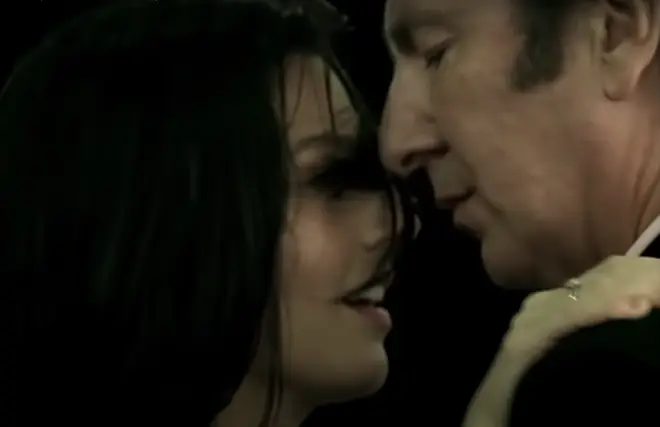 The actor plays the older, former lover of a woman (Spiteri) who, as the song reveals, was treated badly by Rickman's character in their relationship.