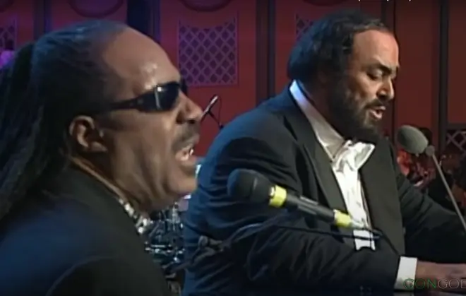 "I wrote for this occasion, and I am honoured that you are singing it with me tonight," Stevie Wonder said to Pavarotti ahead of the perofmrnace.