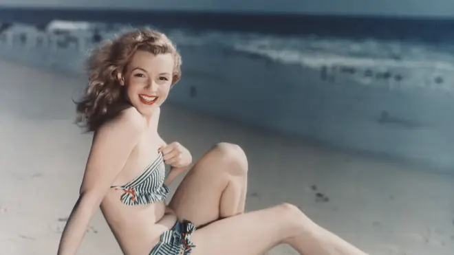 Marilyn Monroe as a model in the 1940s