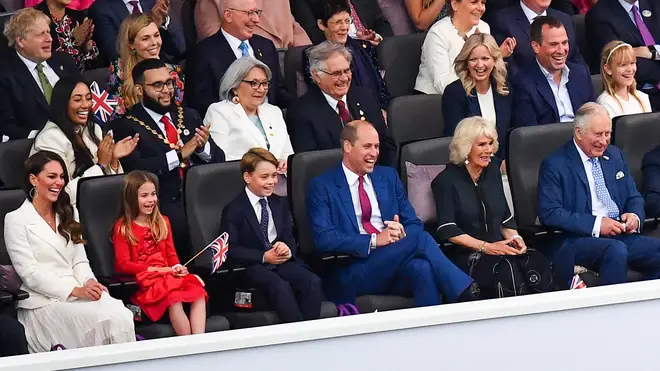 The Royals watched on from the stands