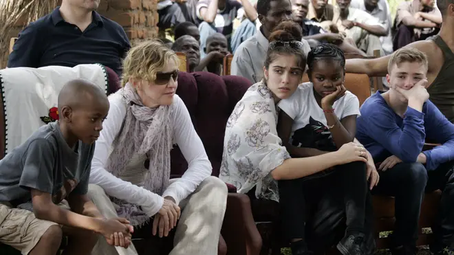 Madonna with children David, Lourdes, Mercy and James in 2013