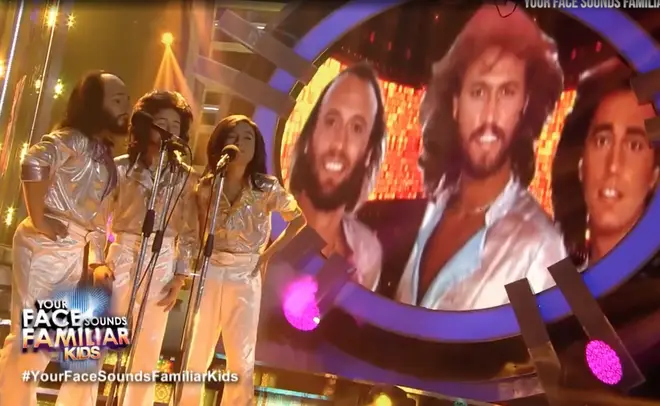 The trio previously appeared on Your Face Sounds Familiar in their homeland, a show where celebrities impersonate singers, and they took on the Bee Gees with their classic hit 'Too Much Heaven'.