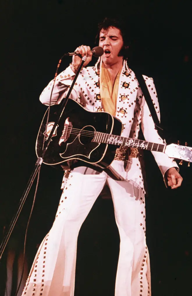 Eager eyewitnesses said they spotted Elvis Presley wearing a white jumpsuit in Kalamazoo, Michigan.