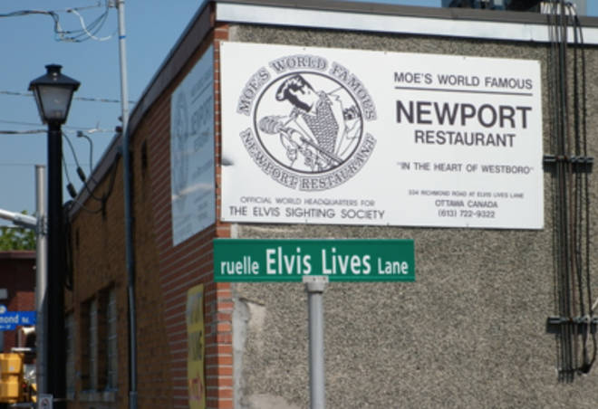 'Elvis Lives Lane' in Ottawa, Canada.