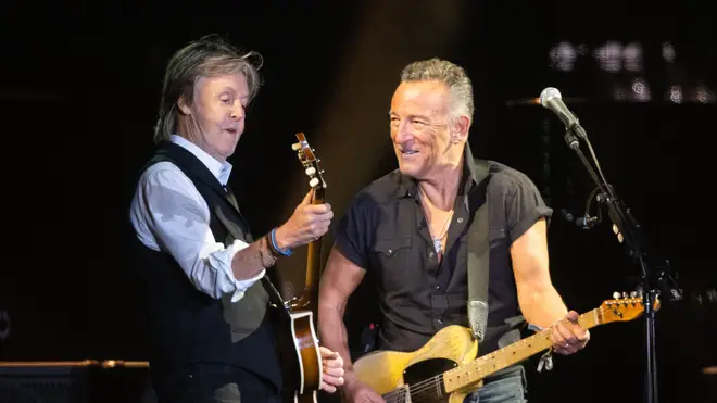 Paul McCartney with Bruce Springsteen