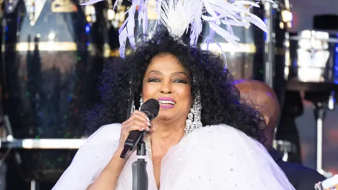 Diana Ross on the Pyramid Stage at Glastonbury 2022