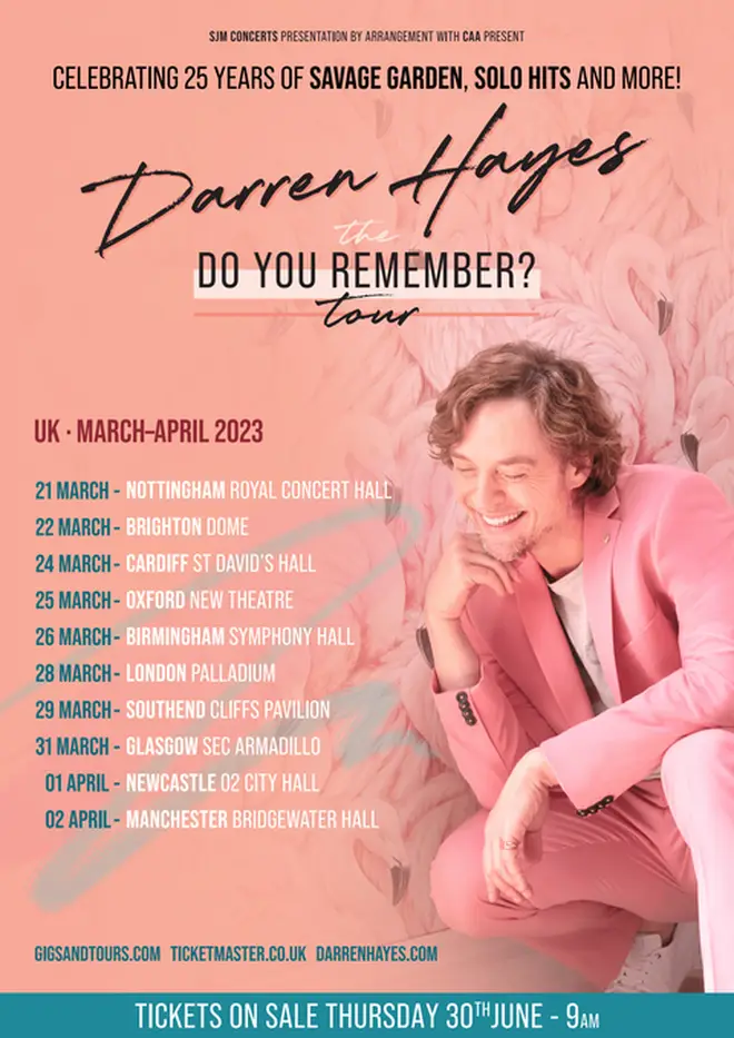 Darren Hayes - 2023 UK Tour